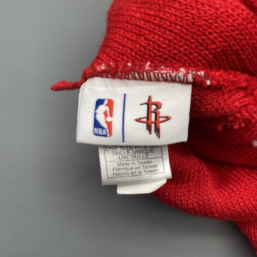 Houston Rockets Christmas Red/White NBA Cuffed Knit Hat Beanie With Pom Red - Picture 6 of 6
